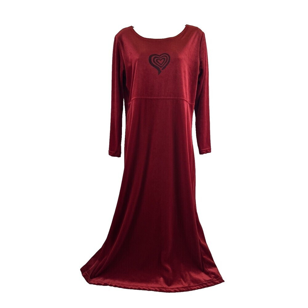 Piccalino Petites Vintage Dress Red Velvet Long Sleeve Maxi Womens Petite Medium